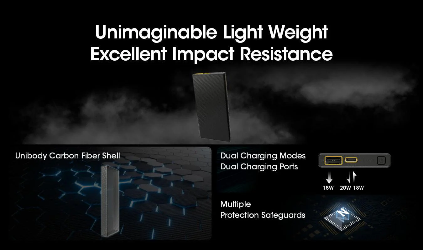 CARBO 10000 Carbon Fiber Energy Brick (10,000mAh 3A) - Image 6