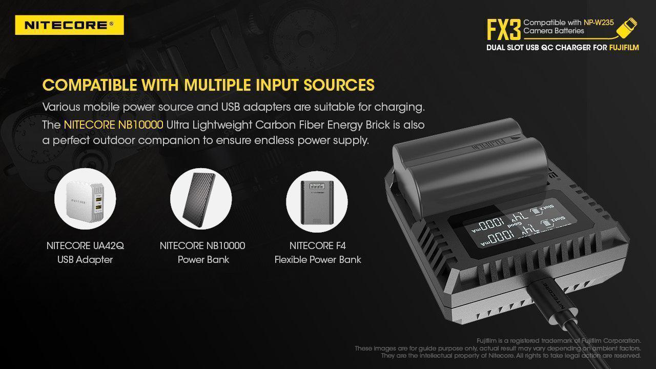 FX3 (Fujifilm NP-W235) Dual-Slot Battery Charger - Image 10