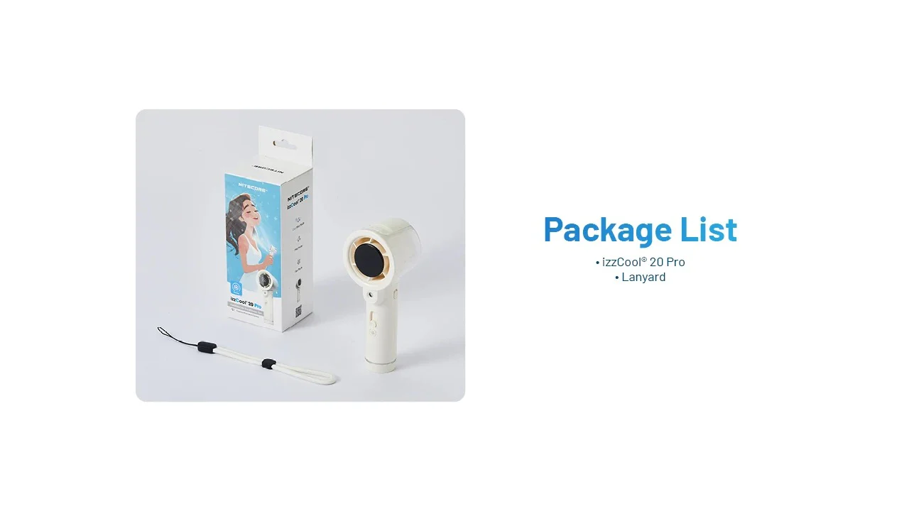 izzCool 20 PRO (White) - Handheld Air Conditioner Fan (5,000mAh) - Image 28