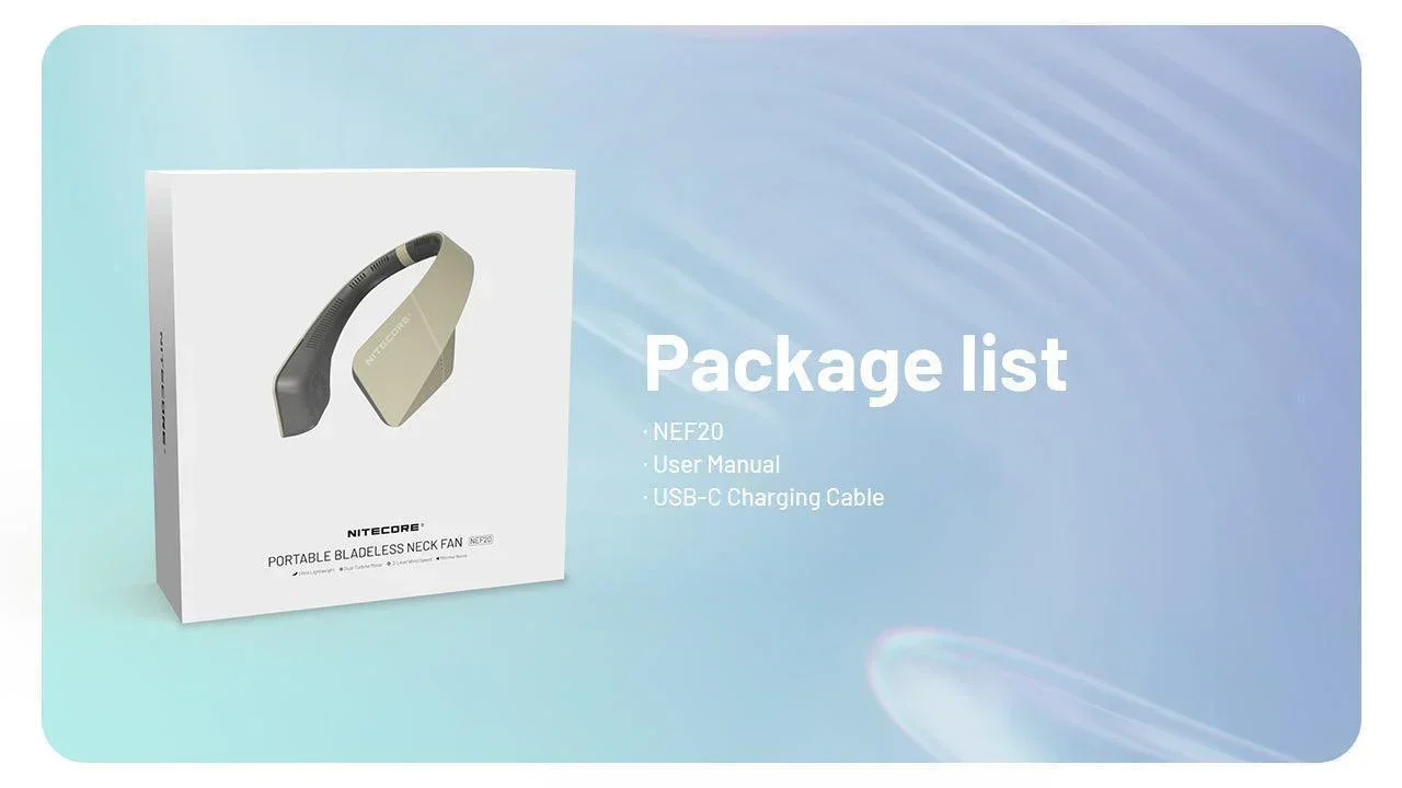 NEF20 - Bladeless Neck Fan (4,000mAh) - Image 15