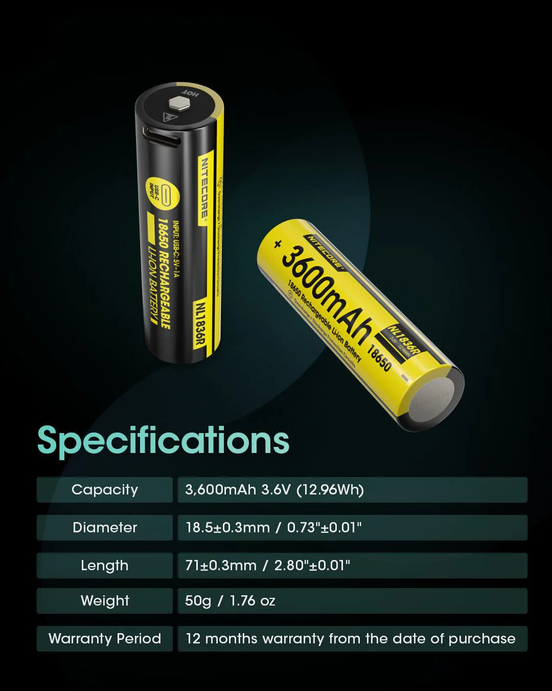 NL1836R (18650 - 3600mAh - 6A) - Image 12