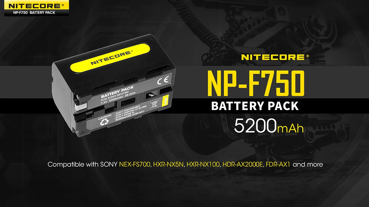 NP-F750 (5200mAh) Battery Pack for Sony - Image 2