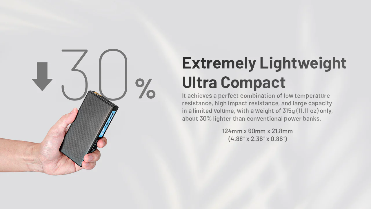 SUMMIT 20000 Low Temperature Resistant Carbon Fiber Energy Brick (20,000mAh 3A) - Image 16